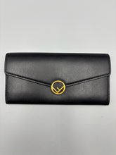 Load image into Gallery viewer, Fendi Continental black leather wallet