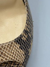 Load image into Gallery viewer, Jimmy Choo snakeskin open toe pumps - 37.5