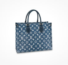 Load image into Gallery viewer, Louis Vuitton OntheGo MM Dark Denim Bleu tote