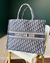 Load image into Gallery viewer, Christian Dior Large Oblique Navy book tote