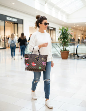 Louis Vuitton Patchwork World Tour Neverfull mm monogram with pouch