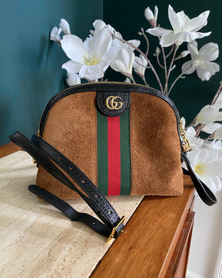 Gucci Dome small ophidia suede crossbody