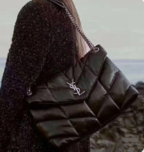 Load image into Gallery viewer, YSL Saint Laurent Medium LouLou Black puffer bag