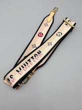 Load image into Gallery viewer, Louis Vuitton Pink/black/beige Adjustable Bandouliere guitar strap