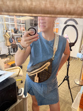 Load image into Gallery viewer, Louis Vuitton High rise bumbag with beige strap