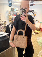 Load image into Gallery viewer, Christian Dior Ultra Matte Monochrome Cannage Medium Lady Dior tote with strap