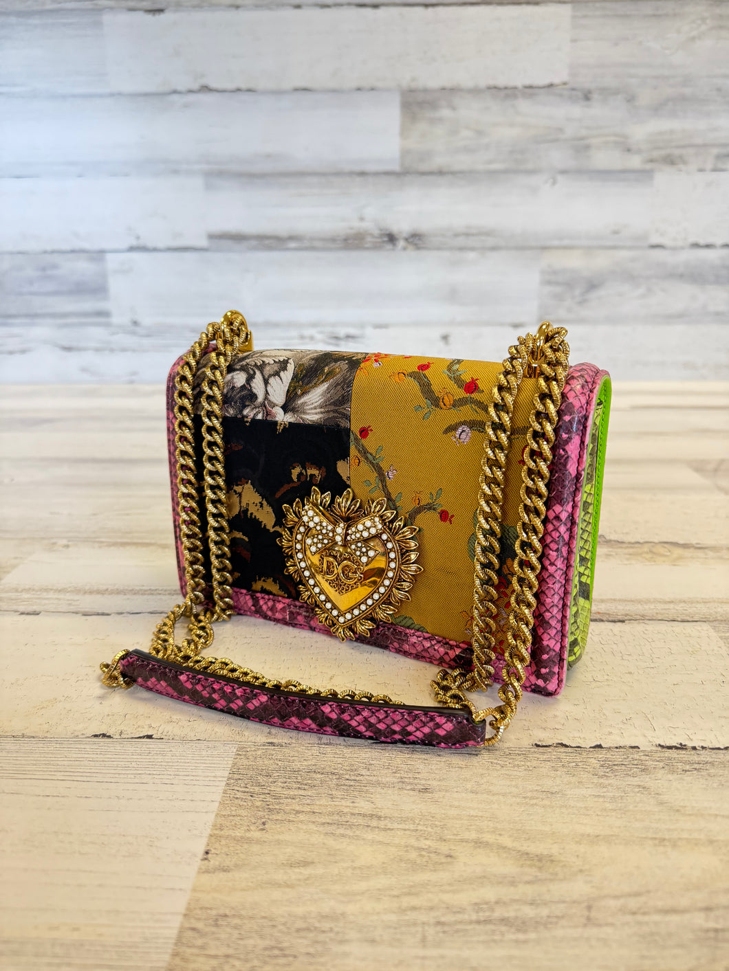 Dolce and Gabbana Devotion double chain bag