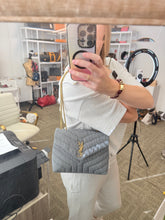 Load image into Gallery viewer, Saint Laurent Small LouLou Matelasse on chain marine canvas striped