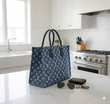Load image into Gallery viewer, Louis Vuitton OntheGo MM Dark Denim Bleu tote