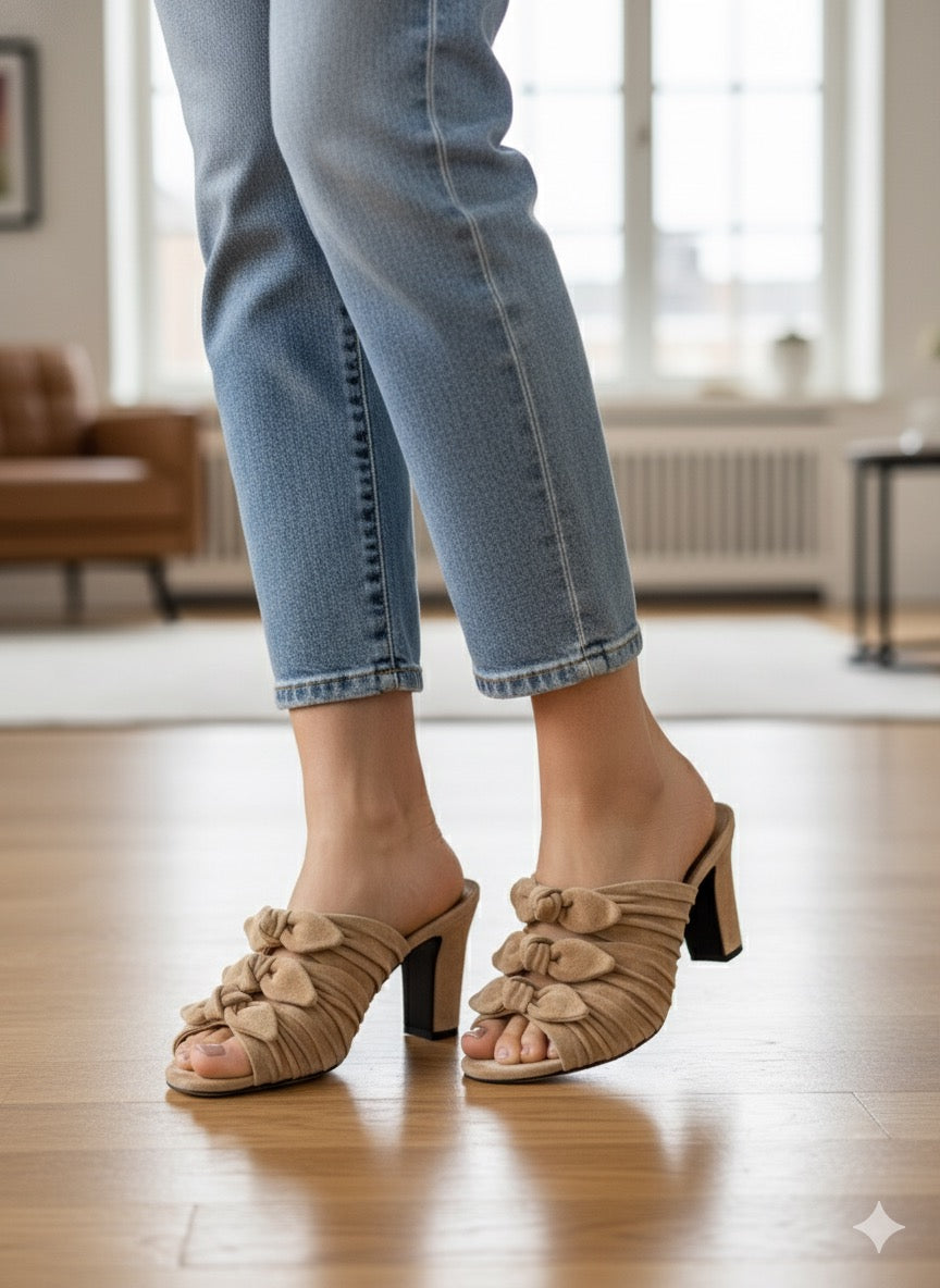 Chanel suede mules - size 36.5 - fit like a US 6