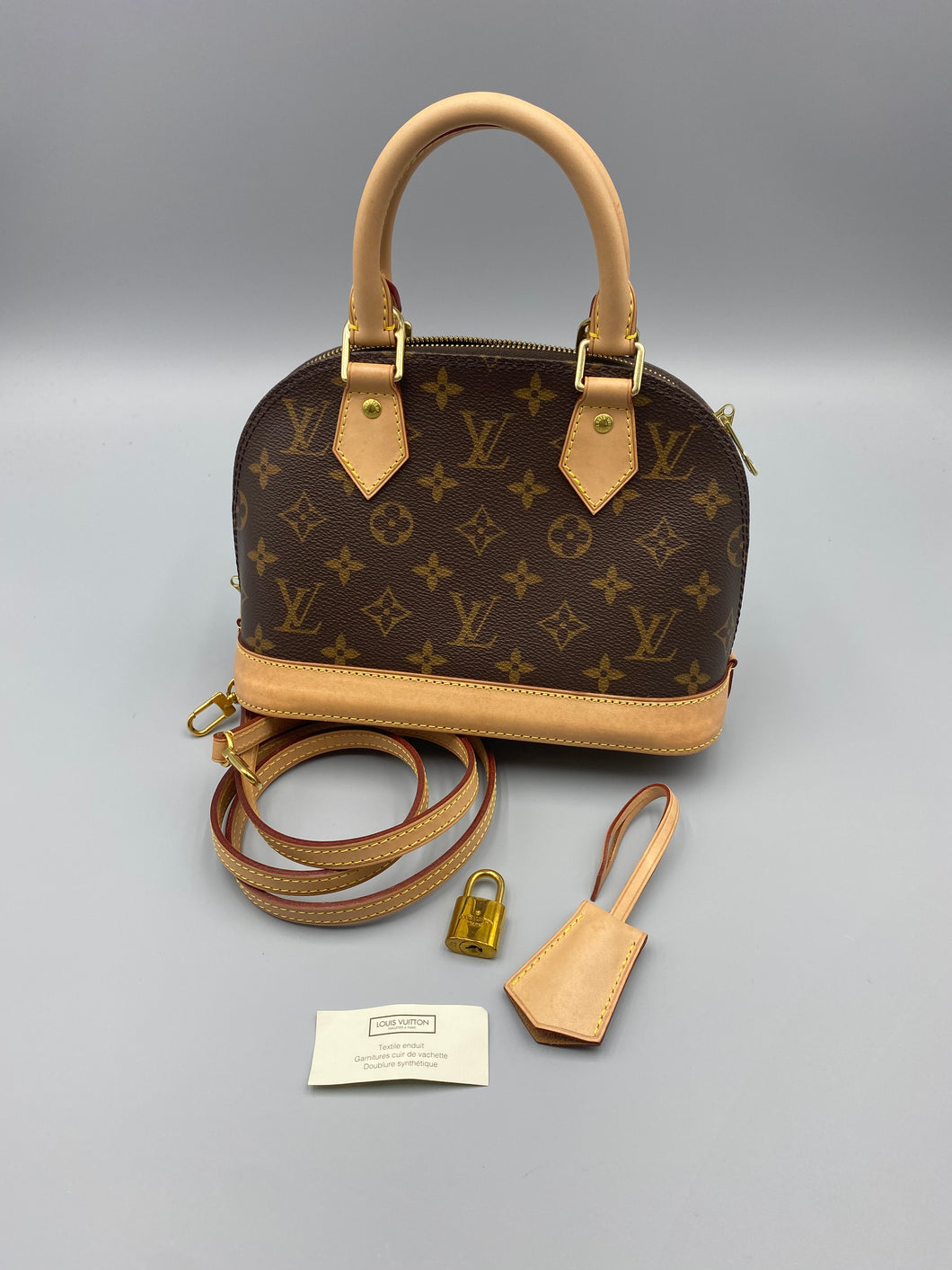 Louis Vuitton Alma BB monogram with strap