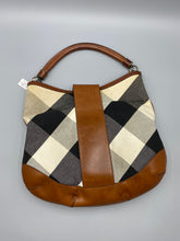 Load image into Gallery viewer, Burberry Multicolor Canvas and Leather MAega Check hobo with strap