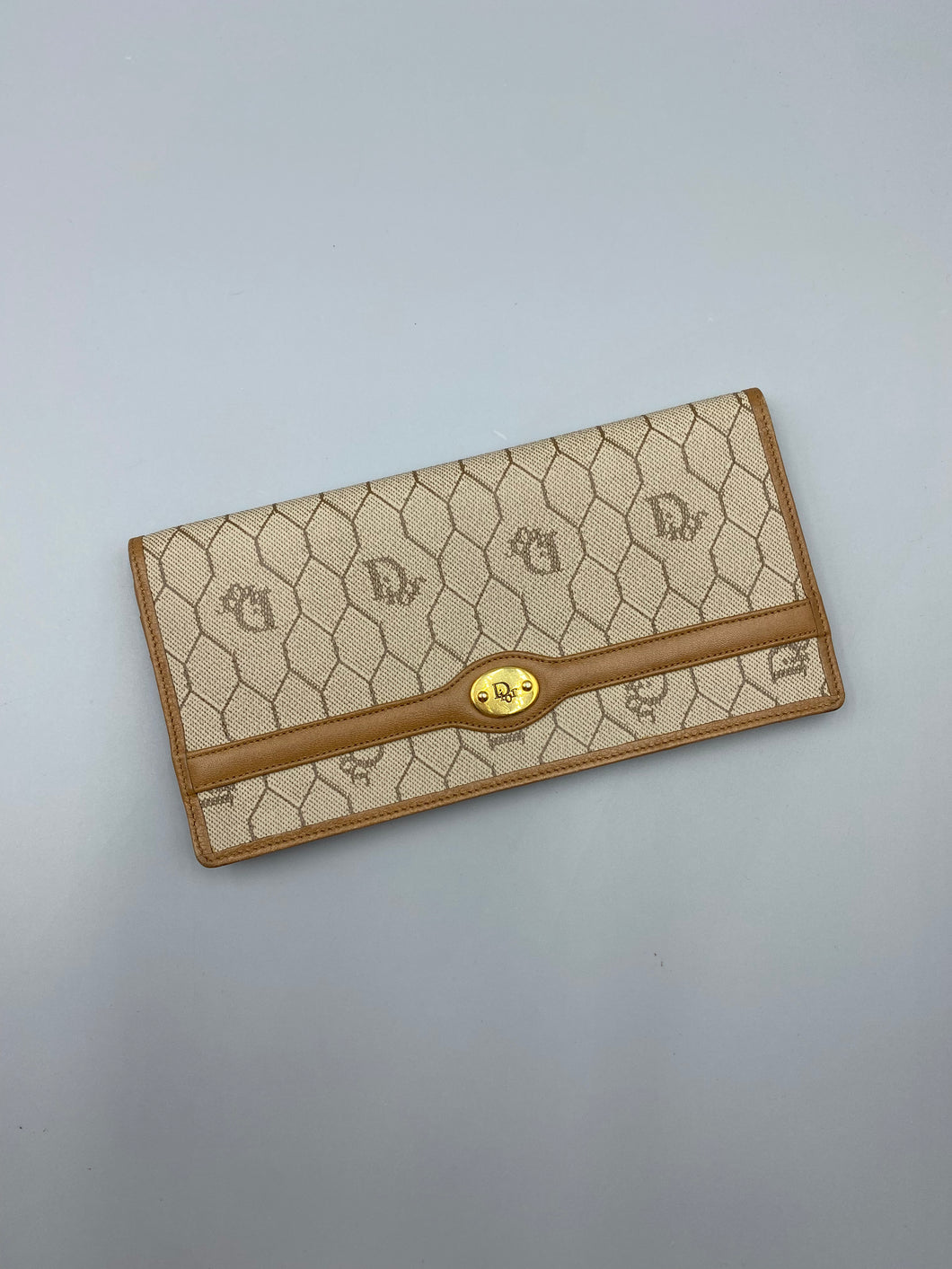 Dior Vintage Goneycomb Flap long wallet