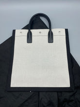 Load image into Gallery viewer, YSL Rive Gauche NORTH/SOUTH TOTE BAG IN PRINTED LINEN AND LEATHER