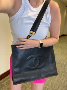 Chanel CC Large XL Shopping tote with chain