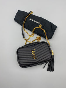 YSL Mini Lou Black camera crossbody