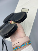 Load image into Gallery viewer, Gucci Marmont thong metallic laminate sandals - size 36
