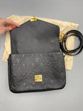 Load image into Gallery viewer, Louis Vuitton Pochette Metis Noir Monogram Empreinte with strap
