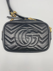Gucci Black Camera mini marmont crossbody bag