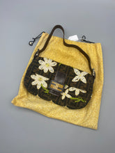 Load image into Gallery viewer, Rare Fendi Floral Embroidered Baguette Zucchino shoulder bag